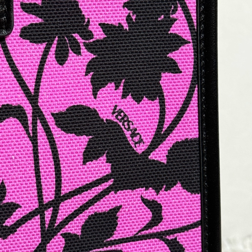 ***NIB & RARE VERSACE*** Floral Book Small Canvas Leather 2-Way Tote Bag LUXURY - Picture 8 of 15